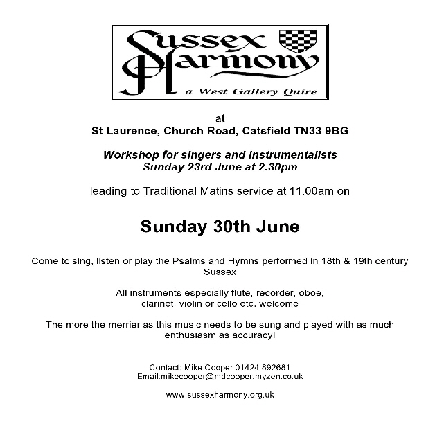 Catsfield Workshop Flier 2019