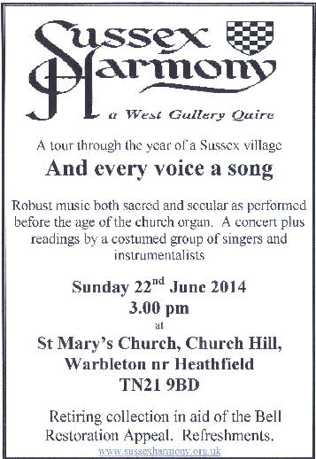 Warbleton Bell Appeal Concert 22-06-14