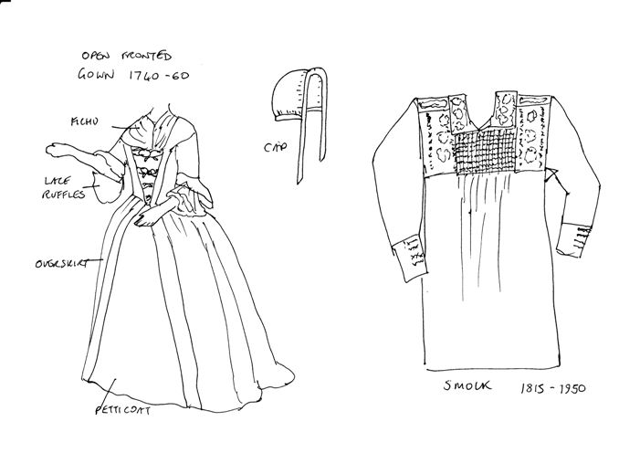 Open Fronted Gown 1740 - 60 Open Fronted Gown 1740 - 60